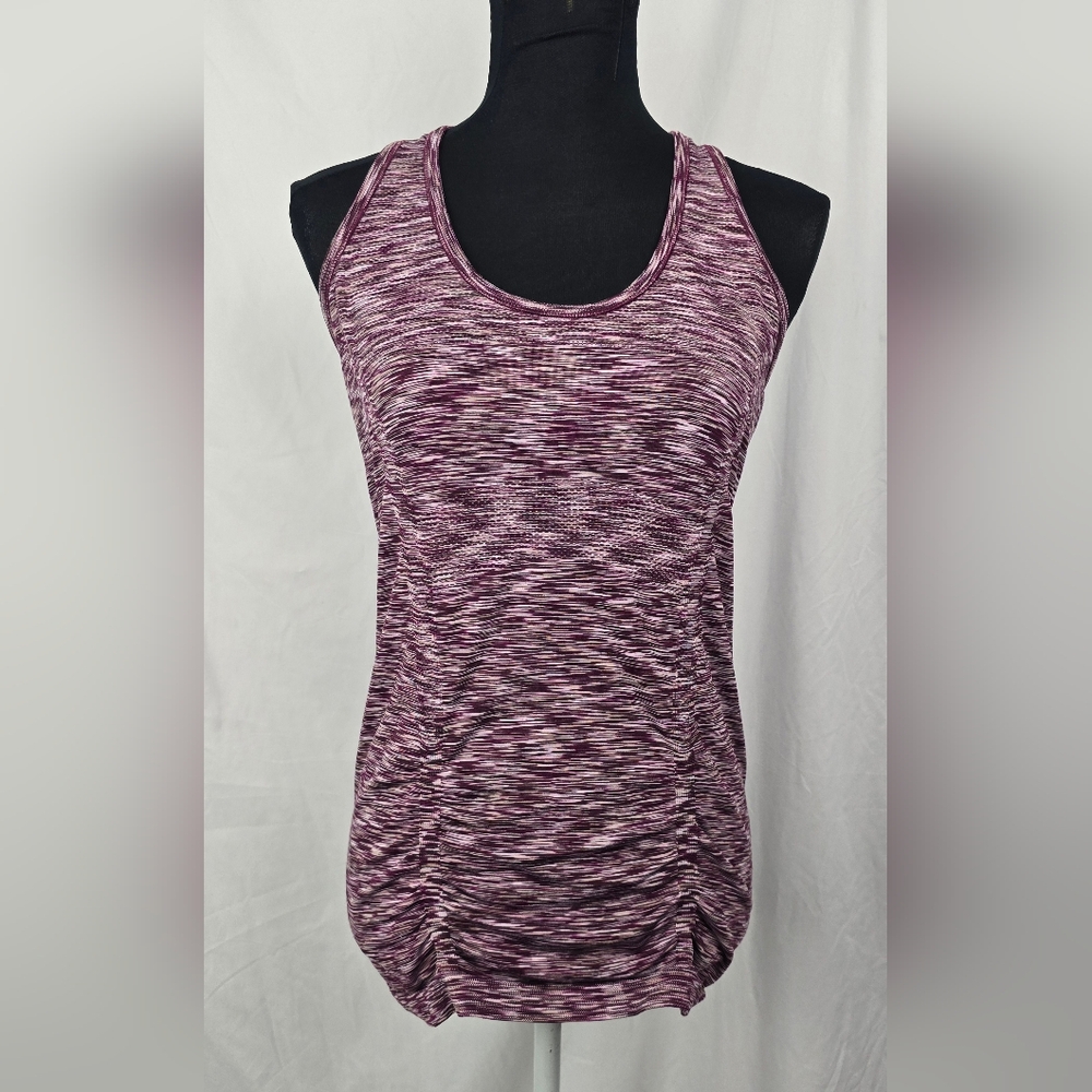 Athleta Fastest Track Racerback Maroon Gym Athletic Sporty Tank Top sz L